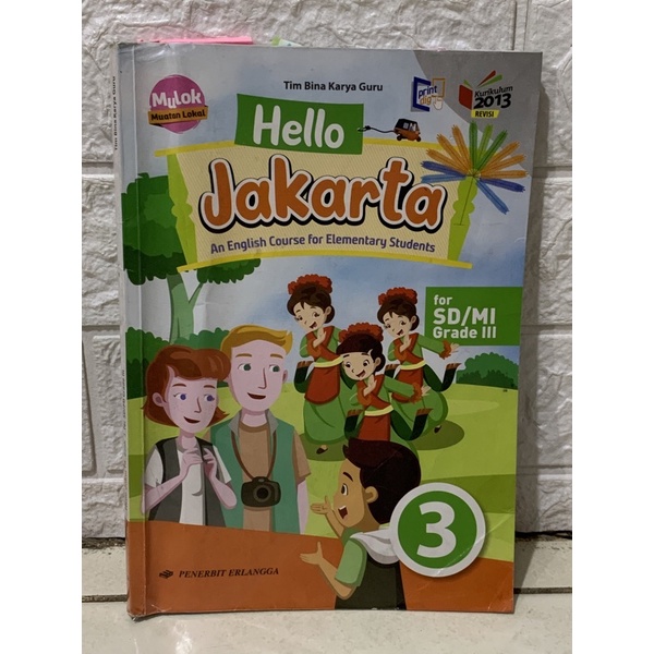 Buku bekas/second Bahasa Inggris Hello Jakarta kelas 3 SD