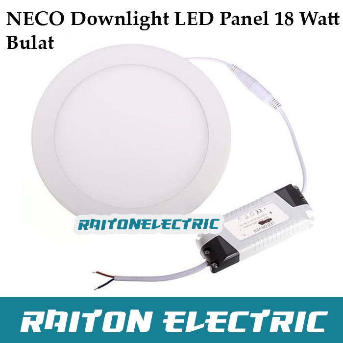 Lampu Downlight LED Panel 18W 18Watt Bulat NECO