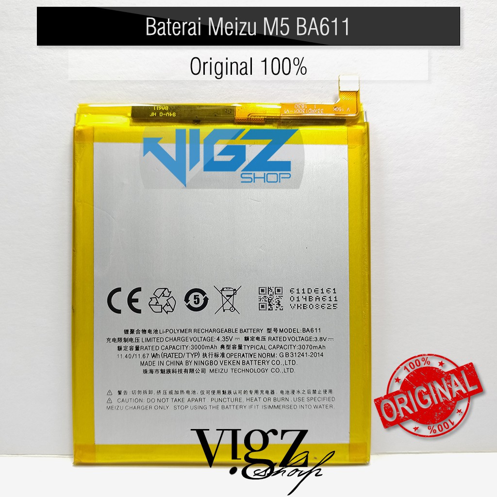 Baterai Meizu M5 BA611 Original 100%