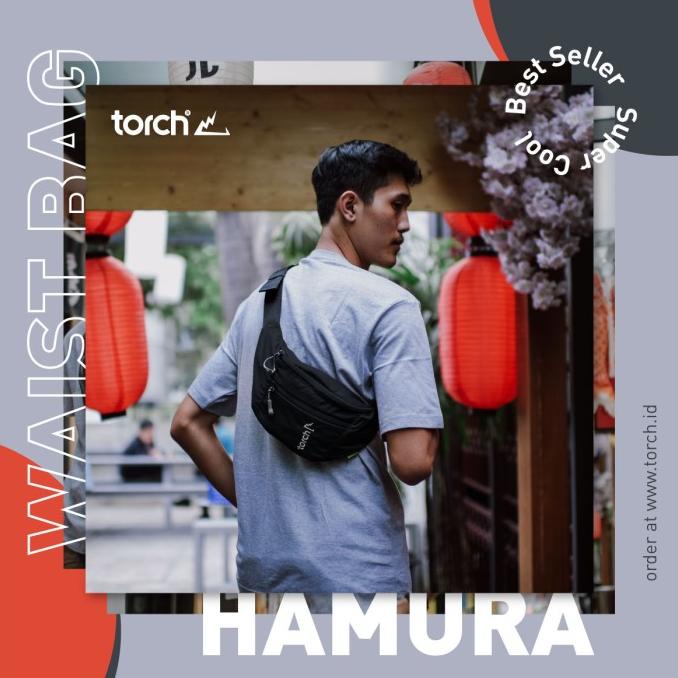 TORCH WAIST BAG HAMURA HITAM