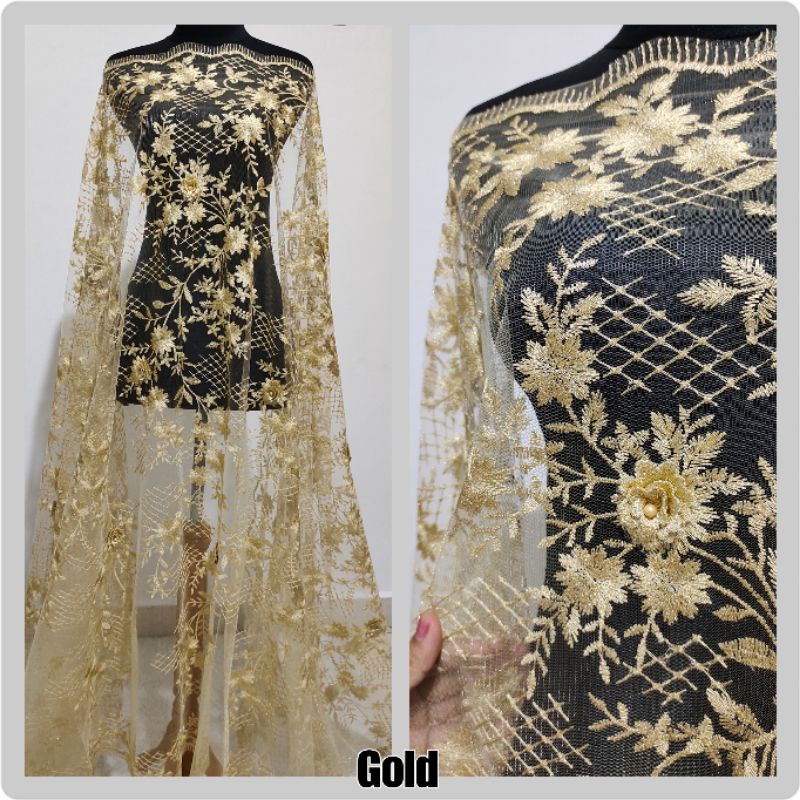 Brokat Tile 3D, Kebaya 3D , bahan kebaya