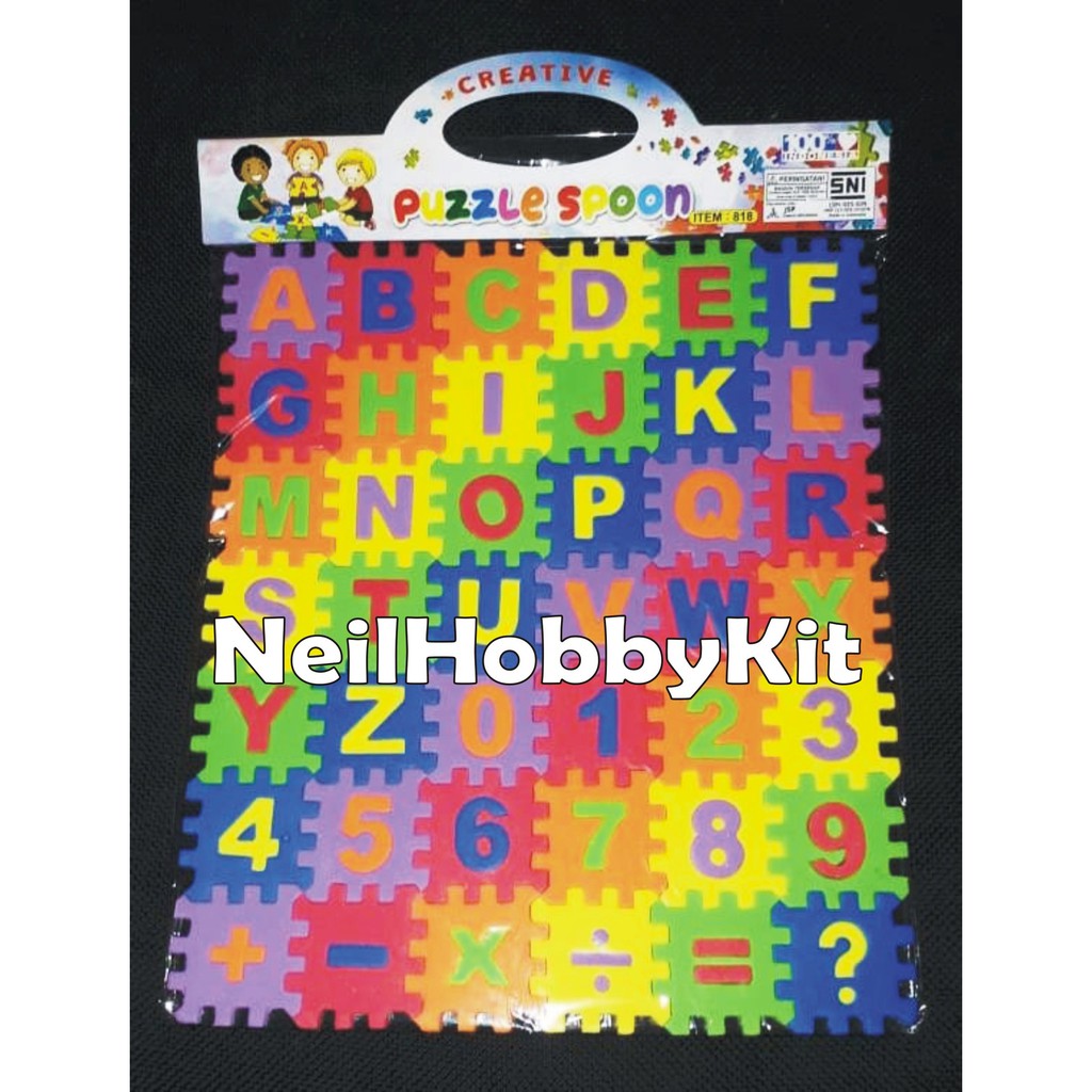 Mainan Puzzle Spon Mini / Mainan Edukasi Anak Puzzle Spon Mini / Mainan Puzzle abjad / Puzzle angka