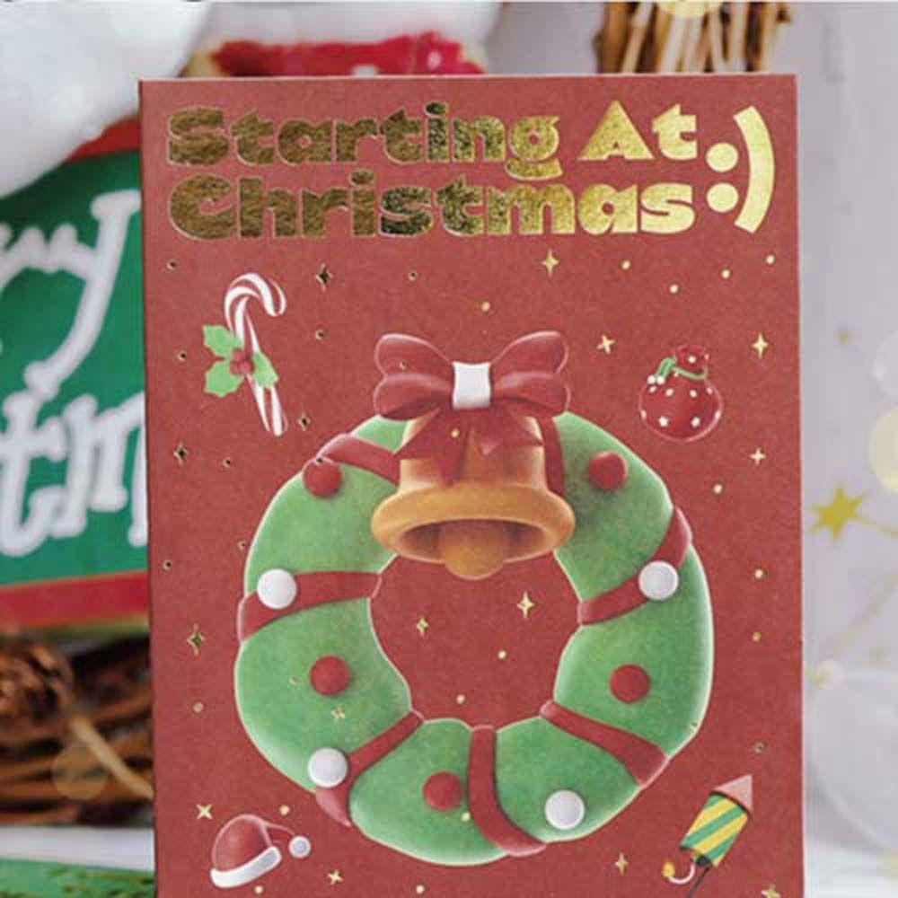 Lanfy Kartu Natal Kid Gift Merry Christmas Greeting Card Santa Claus Undangan Alat Tulis Letter Pad