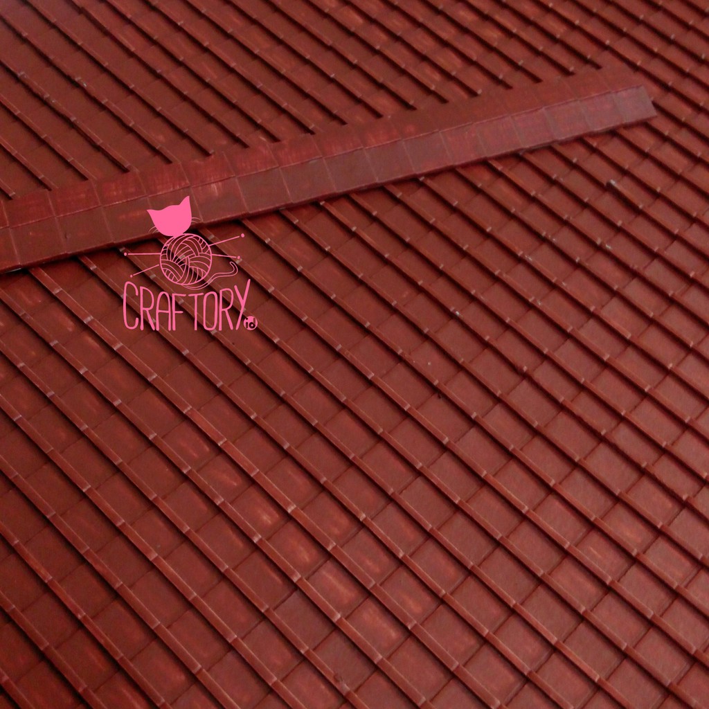 BAHAN MAKET ATAP + WUWUNGAN - MINIATUR PANEL GENTENG - HARD ROOF SHEET
