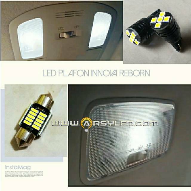 Lampu Plafon Kabin Mobil Innova Reborn Led Paket Isi 3 Super Bright V1 Shopee Indonesia Lampu led plafon innova