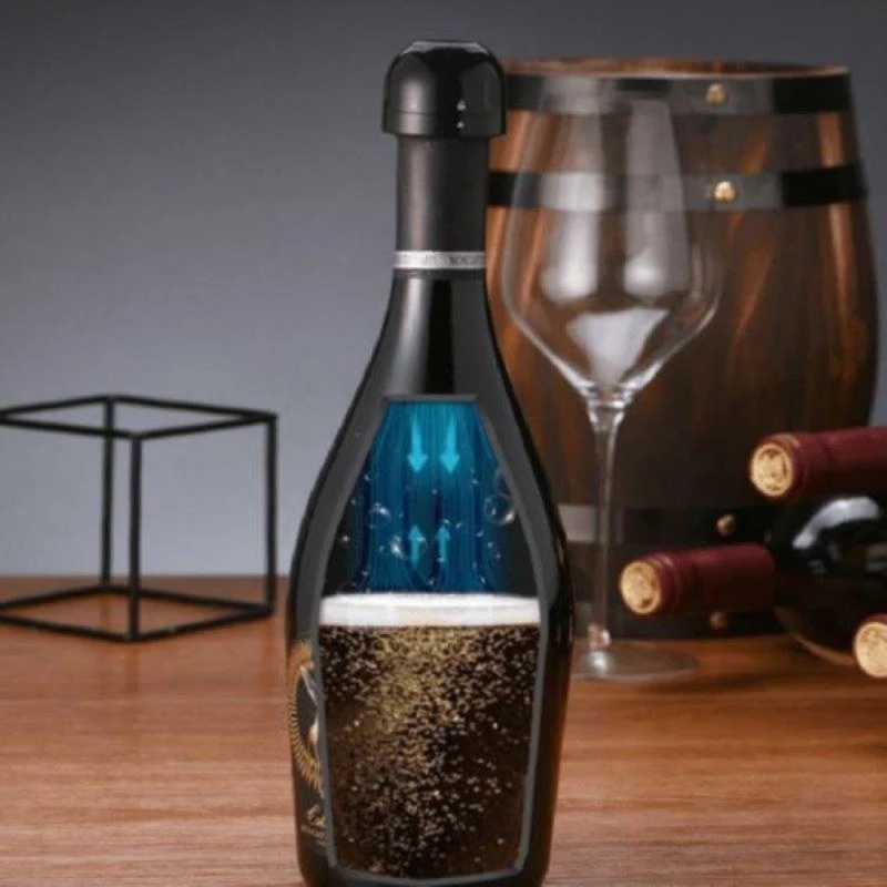 1Pc ABS Silica Gel Champagne Cork / Portable Sealing Machine Wine Stopper / Silicone Sealed Champagne Bottle Stopper for Kitchen
