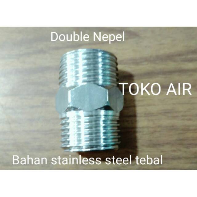 Double Nepel 1/2&quot; stainless steel