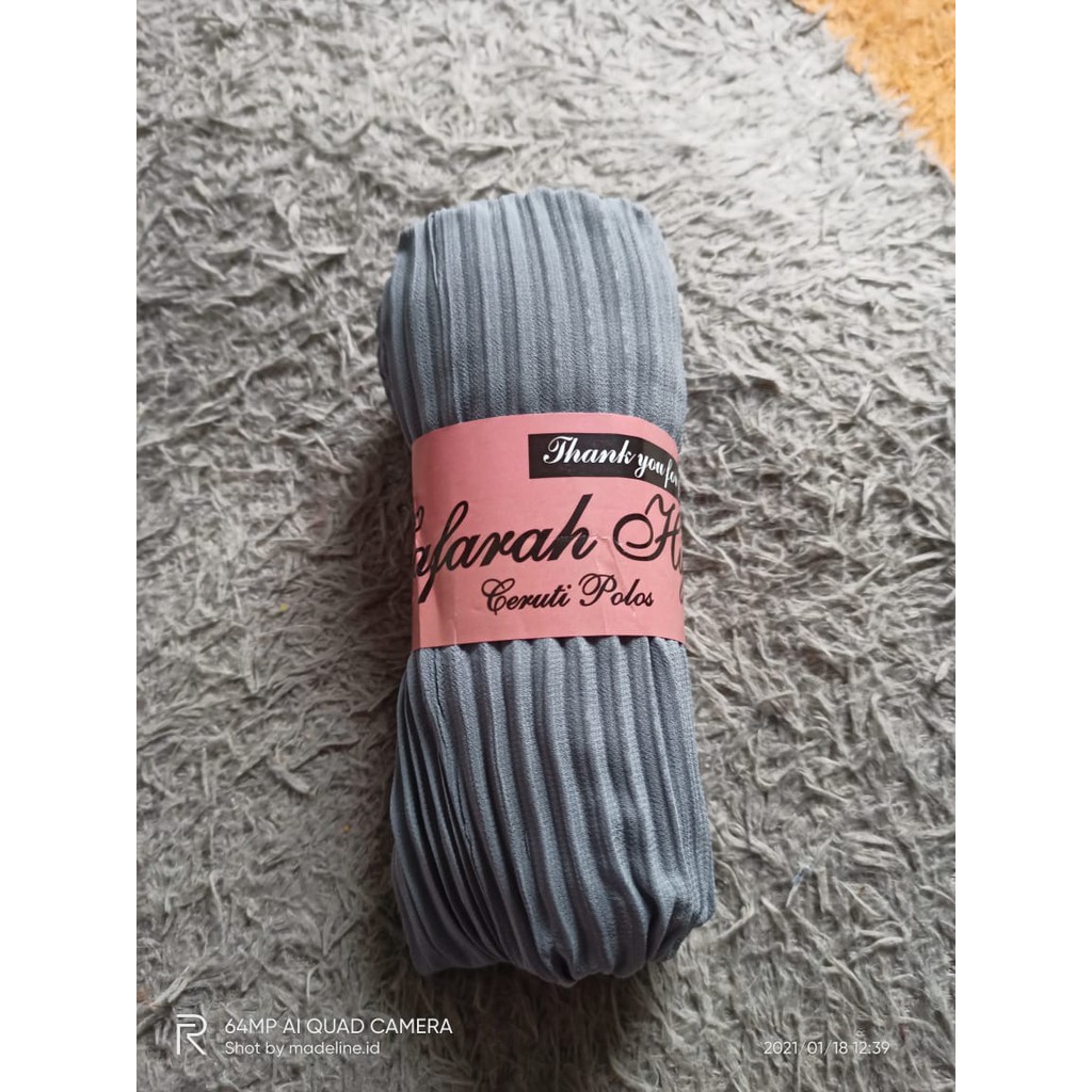 Pashmina plisket FULL ceruty armany (GROSIR) /Pashmina plisket ceruty bebydoll premium/hijab premium-abu tua