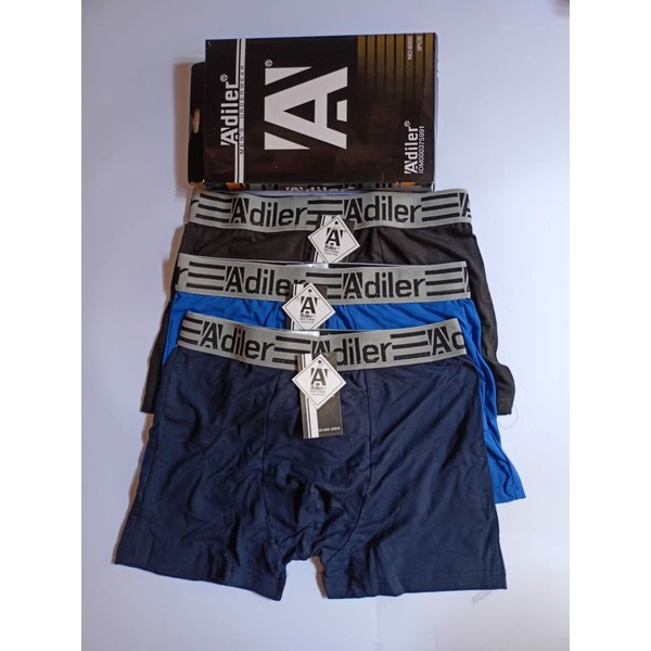 3pc Celana dalam boxer pria Adiler // Celana dalam boxer pria dewasa