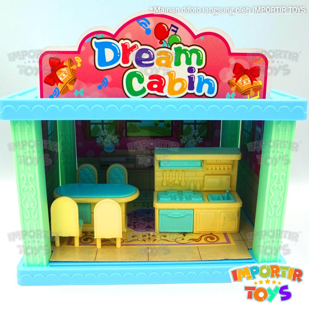 Mainan Rumah Villa Anak Cewek + KITCHEN SET (IMPORTIR TOYS QUALITY)