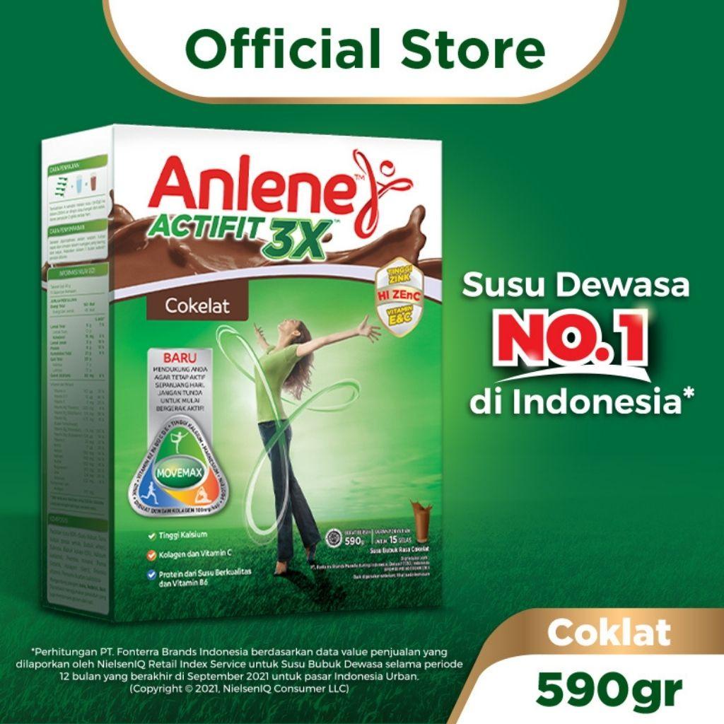 

Anlene Actifit 3X Susu Bubuk Dewasa Cokelat 590g - Nutrisi Tinggi Kalsium Untuk Tulang, Sendi, dan Otot