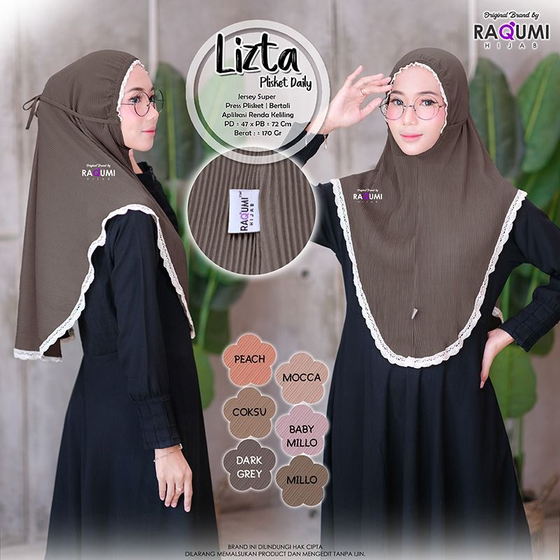 Raqumi Hijab - Lizta Plisket Daily ✔️