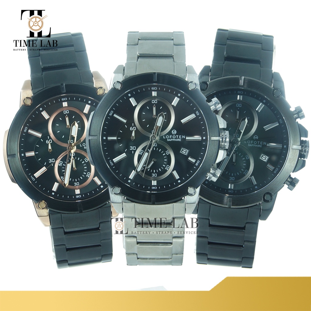 JAM TANGAN LOFOTEN ORIGINAL BERGARANSI F-6522MC / F 6522MC PRIA STAINLESS STEEL & SAPPHIRE GLASS