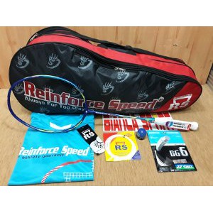 Promo  raket badminton original RS metric power 9 komplit