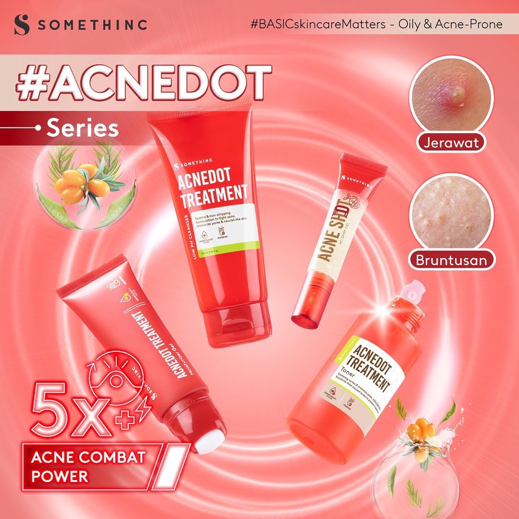 SOMETHINC ACNEDOT | Acne Toner Cleanser Bar Soap Bacne Spray