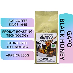 

AWI COFFEE KOPI GAYO BLACK HONEY 250g Biji | SPECIALTY ARABICA GAYO | VARIASI BIJI / BUBUK