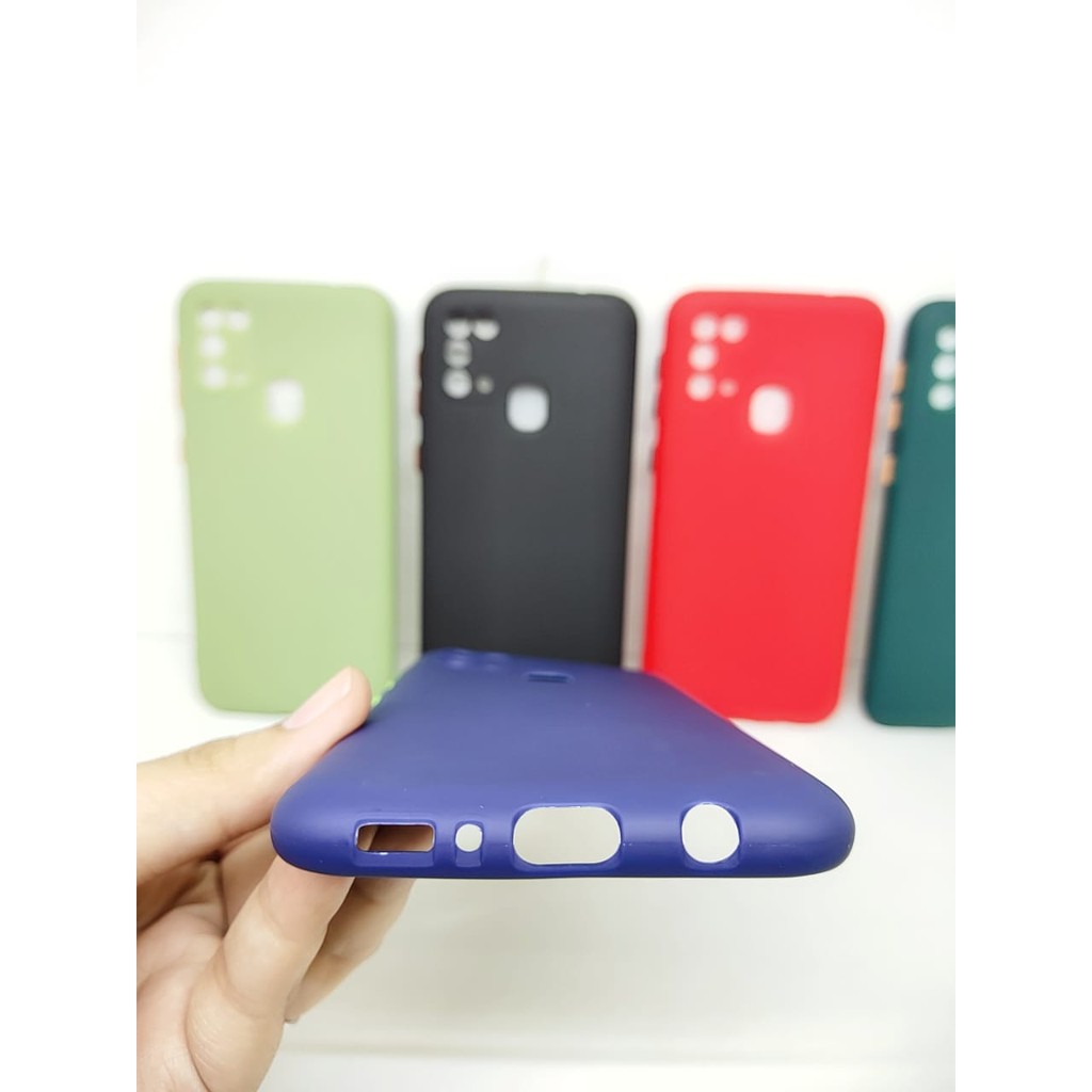 SMPC TPU Candy Samsung M21 6.4 inchi SoftCase Macaron Protection Camera Tombol Warna