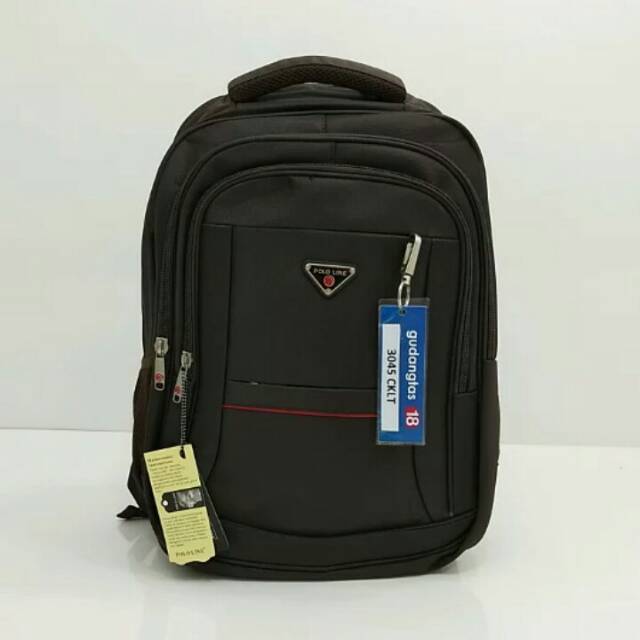 polo line tas ransel laptop pria wanita original 20 inchi