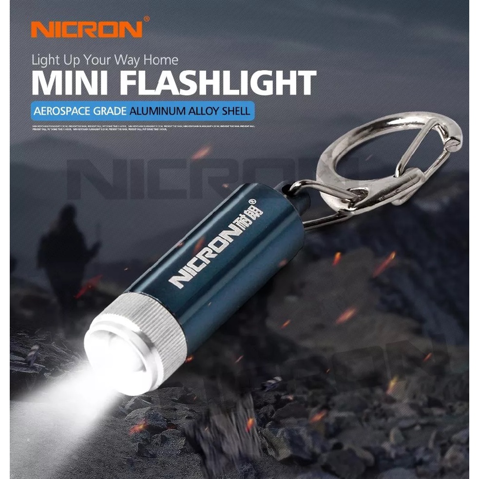 NICRON N1.1 - Mini Keychain Flashlight - Senter Mini 10 Lumens