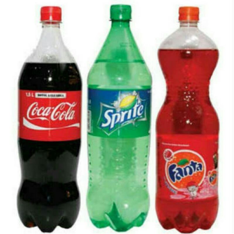 

(1 L) per botol Coca Cola, Sprite, Fanta