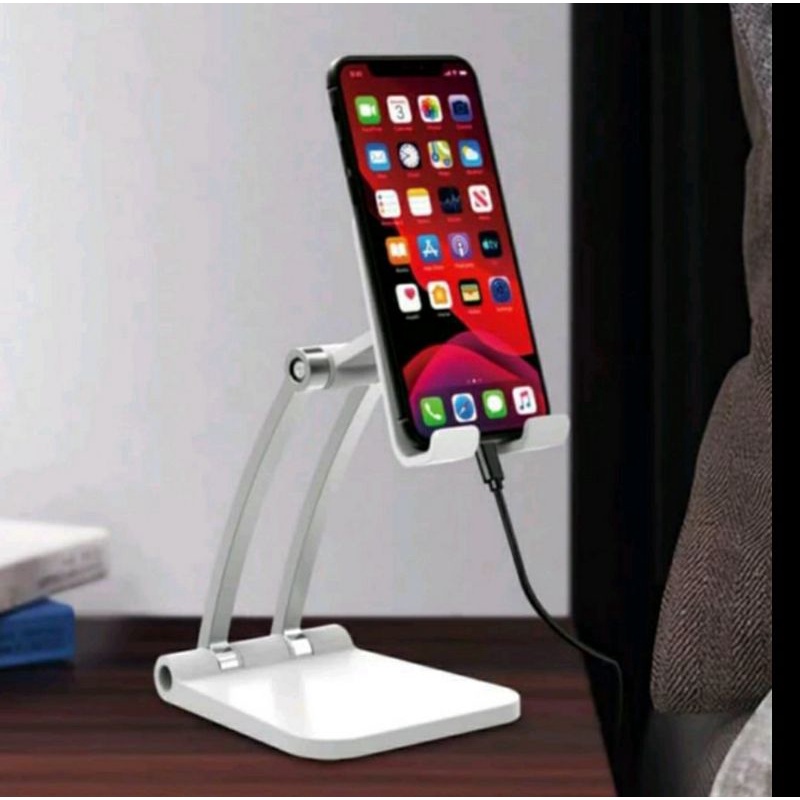 STAINLESS STEEL FOLDING MOBILE PHONE DESKTOP STAND / DUDUKAN HP / HOLDER HP / UNIVERSAL DESKTOP HOLDER STAINLESS GOOD QUALITY