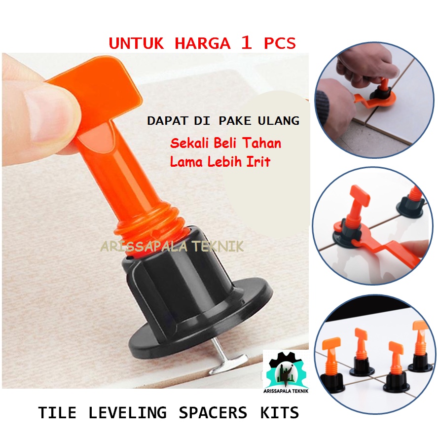 Tile Leveling Perata Level Pengatur Jarak Nat Keramik Granit Dinding Lantai Bisa Dipakai Ulang
