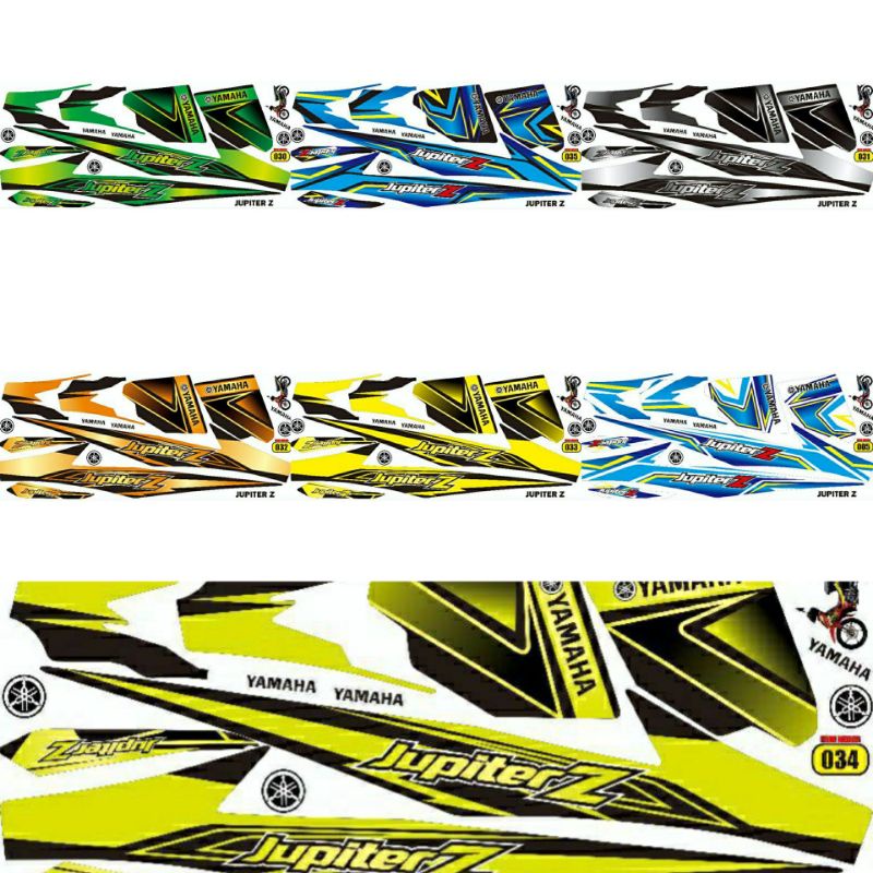 Striping Jupiter Z 2005-2009 stiker Jupiter Z legenda 110 Lis body variasi Yamaha Jupiter Z Thailand