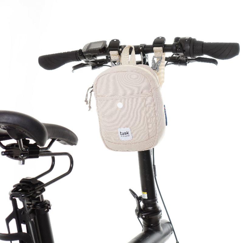 HACIGO Creme Tusk Bag Tas Selempang Kanvas Waterproof Bonus Strap Sepeda