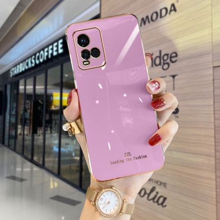 Case Vivo Y21 Case Vivo Y21T Case Vivo Y21S Case Vivo Y33s Case Vivo Y01 Y33T Case Vivo Y20 Y12S Y20S G Y15S Y50 Y30 Y30i Y17 Y15 Y12 Y12i Y95 Y93 Y91 Y91i Y51 Y51A Y53S Fashion Straight Edge Phone Case ZB-Purple