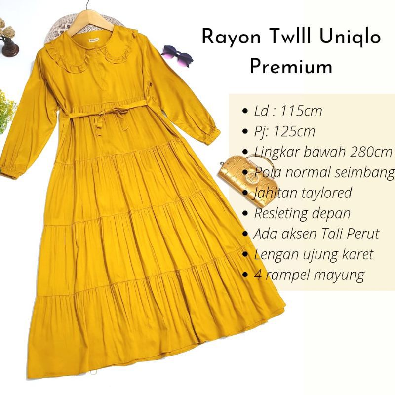 DRESS RAYON TWILL UNIQLO