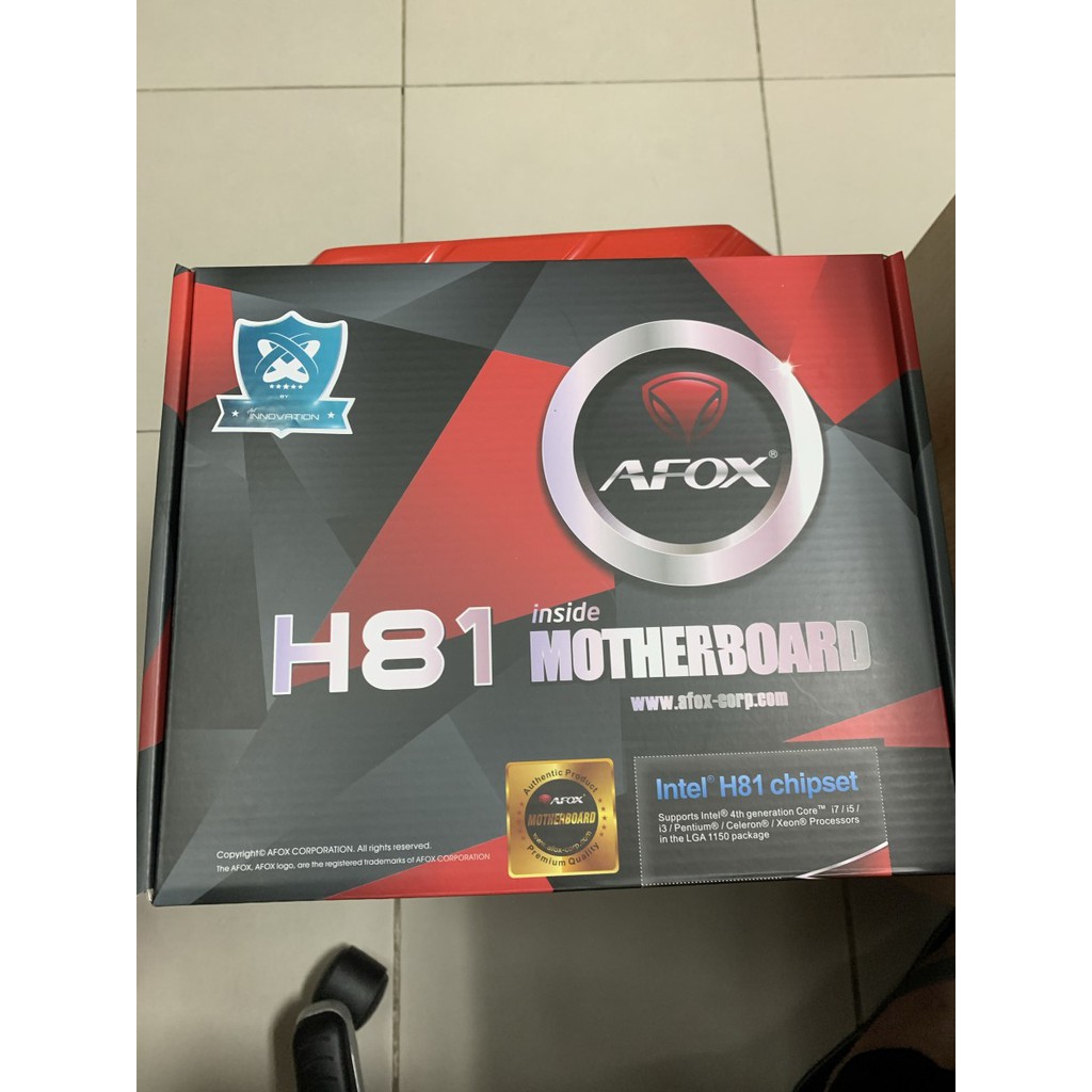 MOTHERBOARD H81 SOCKET 1150 AFOX RESMI INNOVATION GARANSI 2 TAHUN