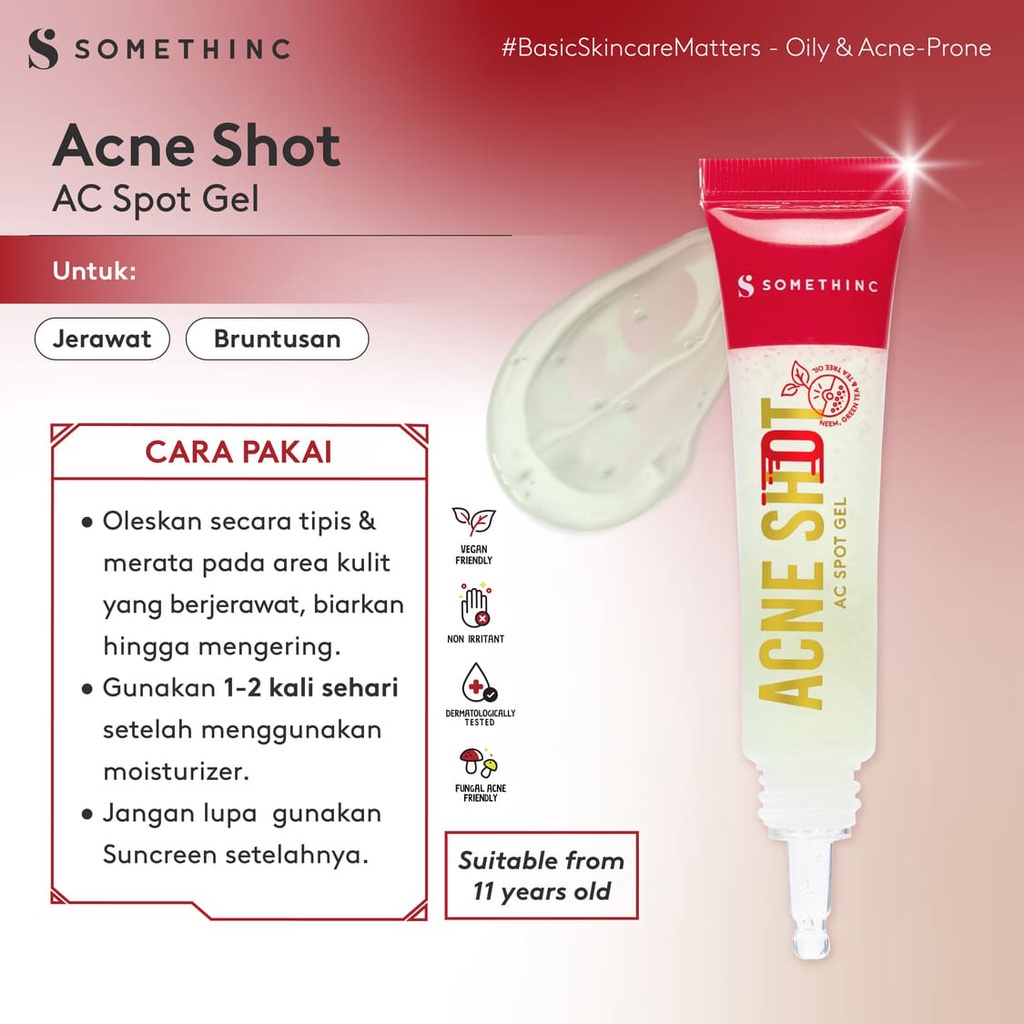 SOMETHINC Acne Shot AC Spot Gel - Obat Totol Jerawat Anti Gosong - JB