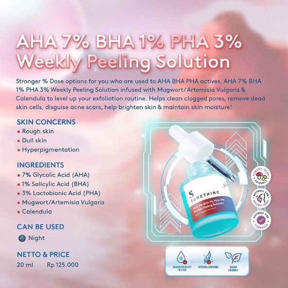 SOMETHINC AHA 7%, BHA 1%, PHA 3% Weekly Peeling Solution BUY1GET1