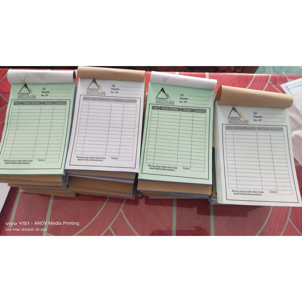 

nota olshop/nota 1/2 folio custom/ buku nota