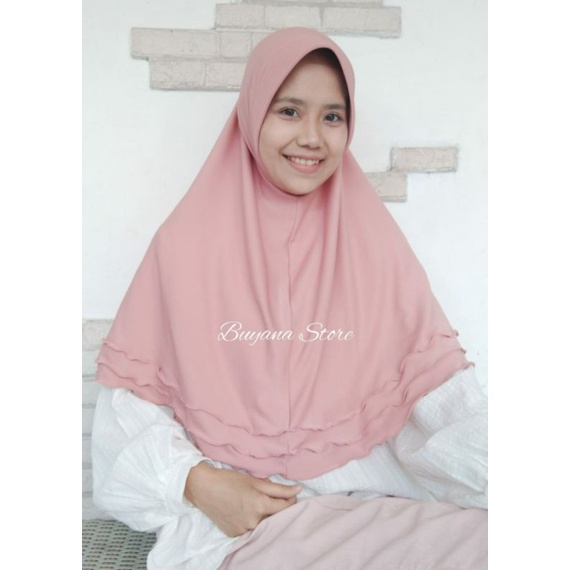 Hijab Bergo Hamidah Gelombang Cinta /Hijab Bergo Hamidah Spandek Jersey  Murah/ Hijab Bergo Kriwil