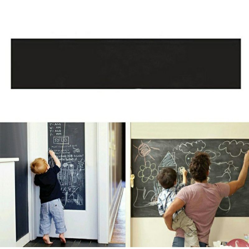 

H&F Stiker Dinding Papan Tulis Kapur Flexible 200 x 45cm -513 - Black