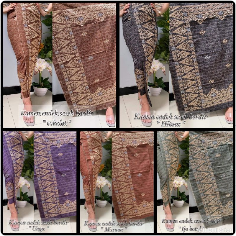 Kamen endek seseh bordir tumpal