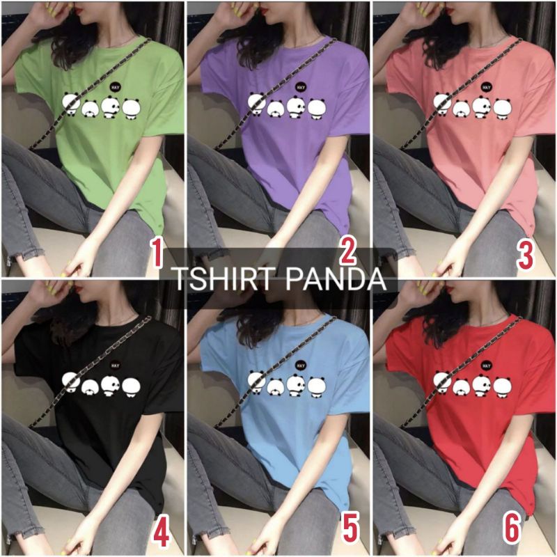 T-shirt Panda  Ukuran L