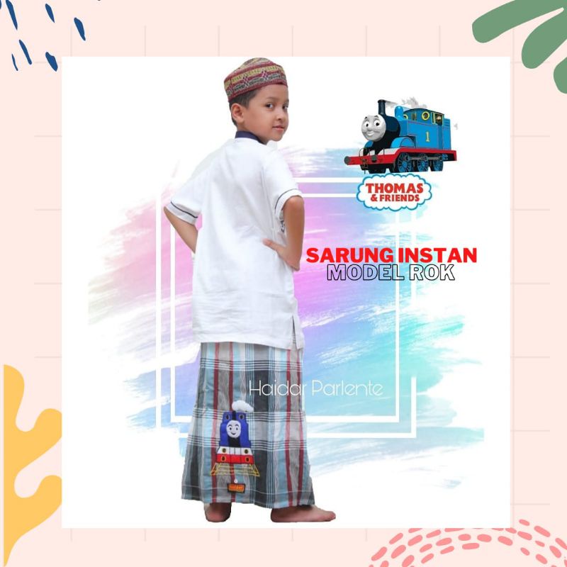 DISKON Sarung Instan Anak Karakter MODEL ROK Sarung Anak/Sarung instan/ Sarung Rok Haidar Parlente