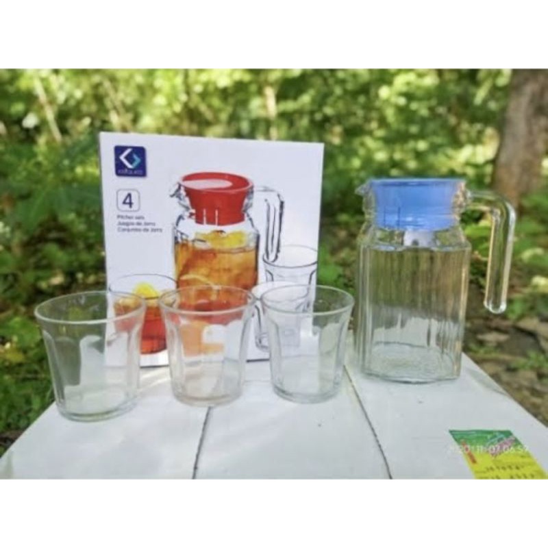 Pitcher Set Teko Set Murah Kimglass Nannos Teko Gelas Kaca