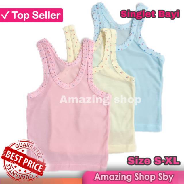 Kaos Dalam Singlet Anak Polos KIKI Warna Bintang Murah Amazing Shop Surabaya