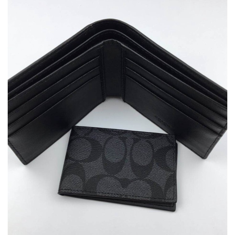 (SameDay Grab) 74993 31522 11945 26072 37333 coach Men Short Wallet Melipat dompet