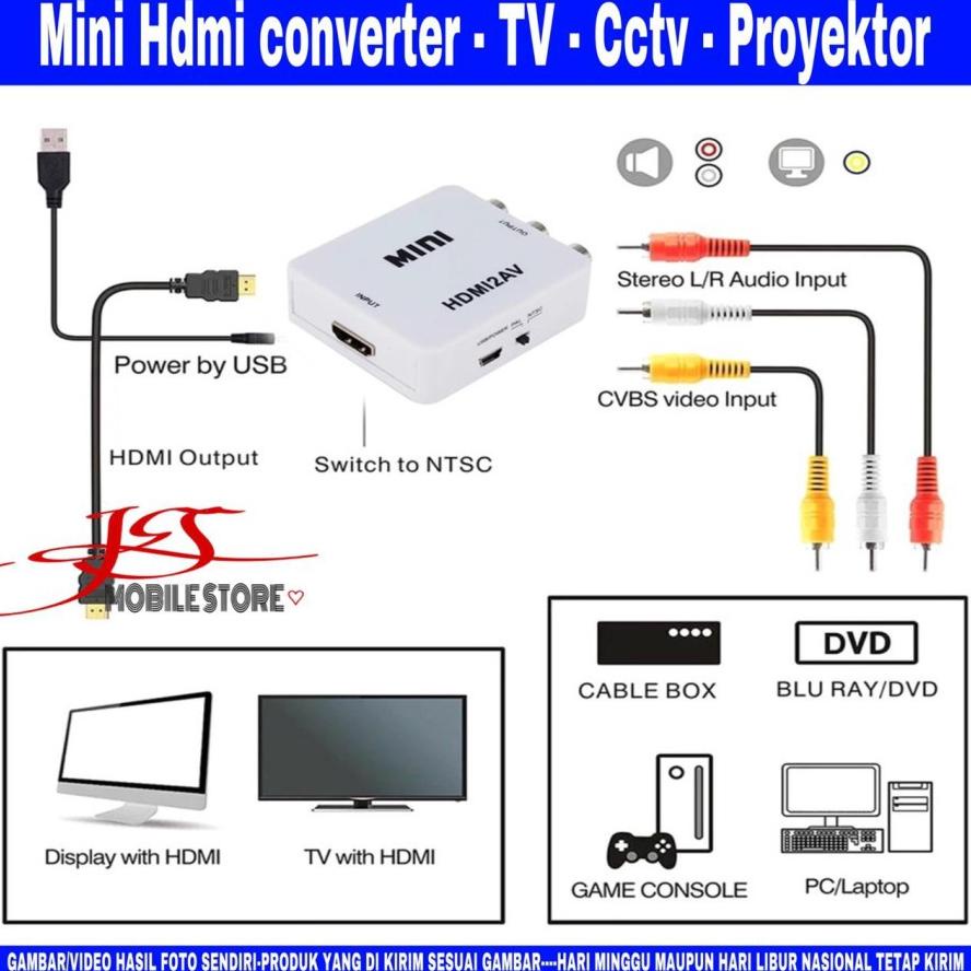 Mini Hdmi Converter - Mini Hdmi Hd Tv - Hdmi Proyektor - Hdmi Cctv