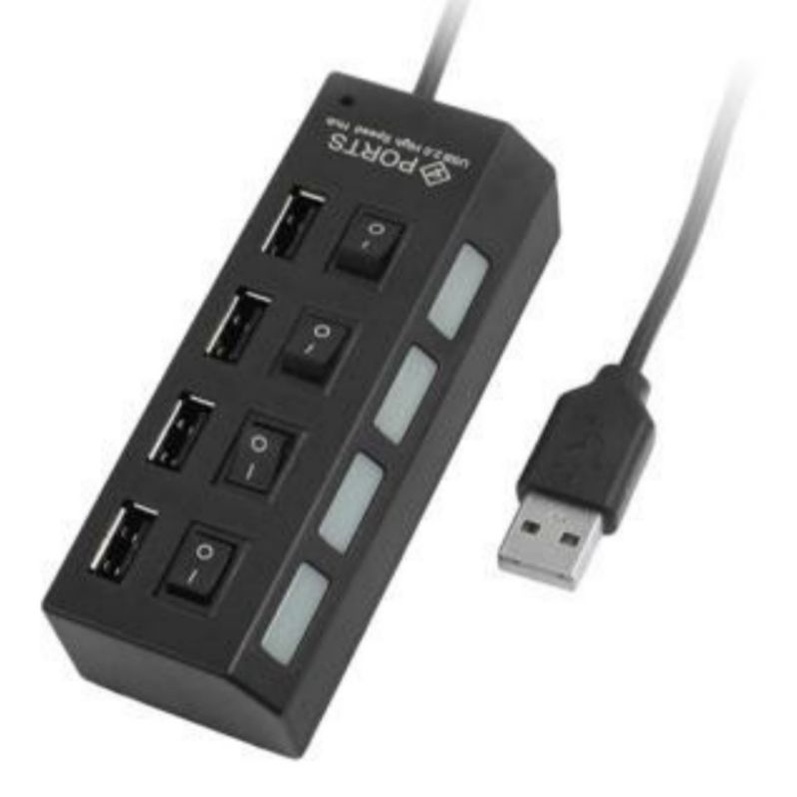 USB Hub 4 port Colokan USB isi 4 atau 7 dengan saklar on off USB HUB 4 port 7 port