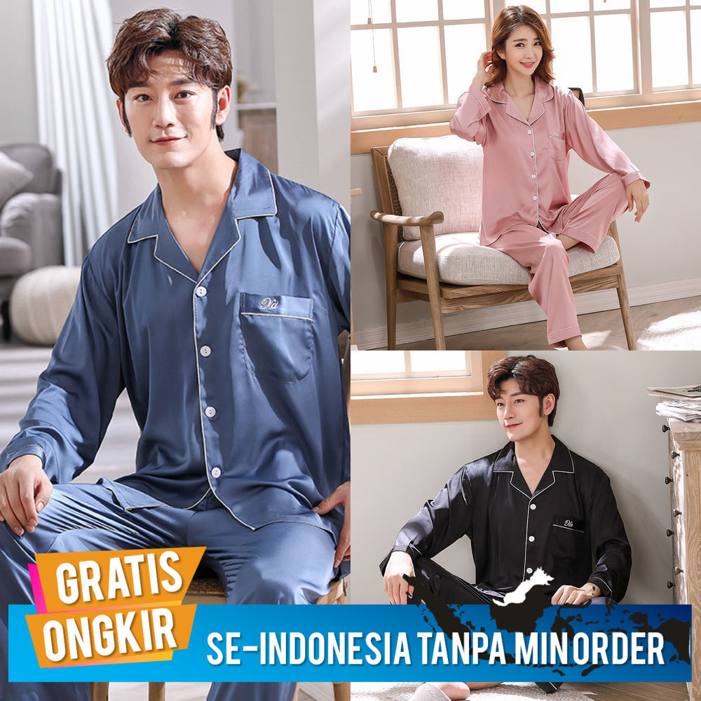 Baju Tidur Wanita Terbaru 2020 New Satin Chiffon couple piyama musim