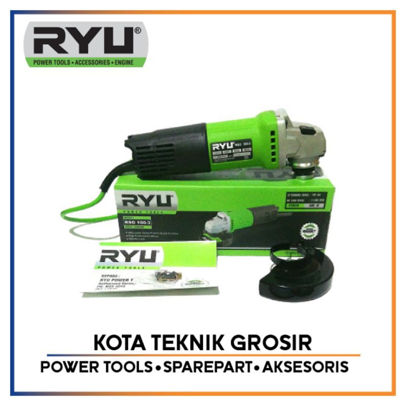 Mesin Gerinda Tangan RYU RSG100-3 4inch Gerinda Listrik Ryu RGS100-6