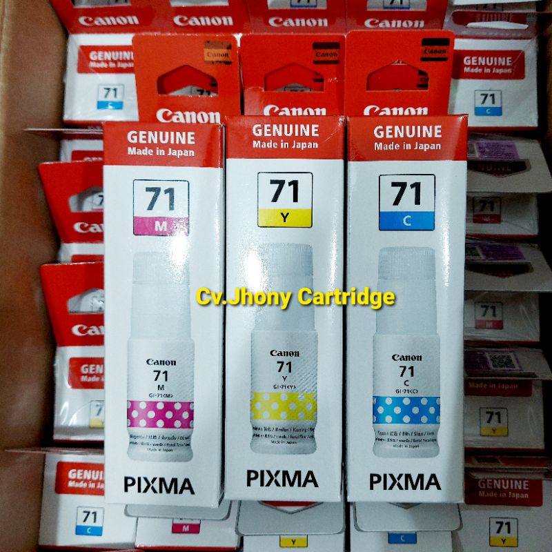 Tinta Canon GI 71 Hitam Black Cyan Magenta Yellow G1020 G2020 G3020 G3060 ORIGINAL ASLI