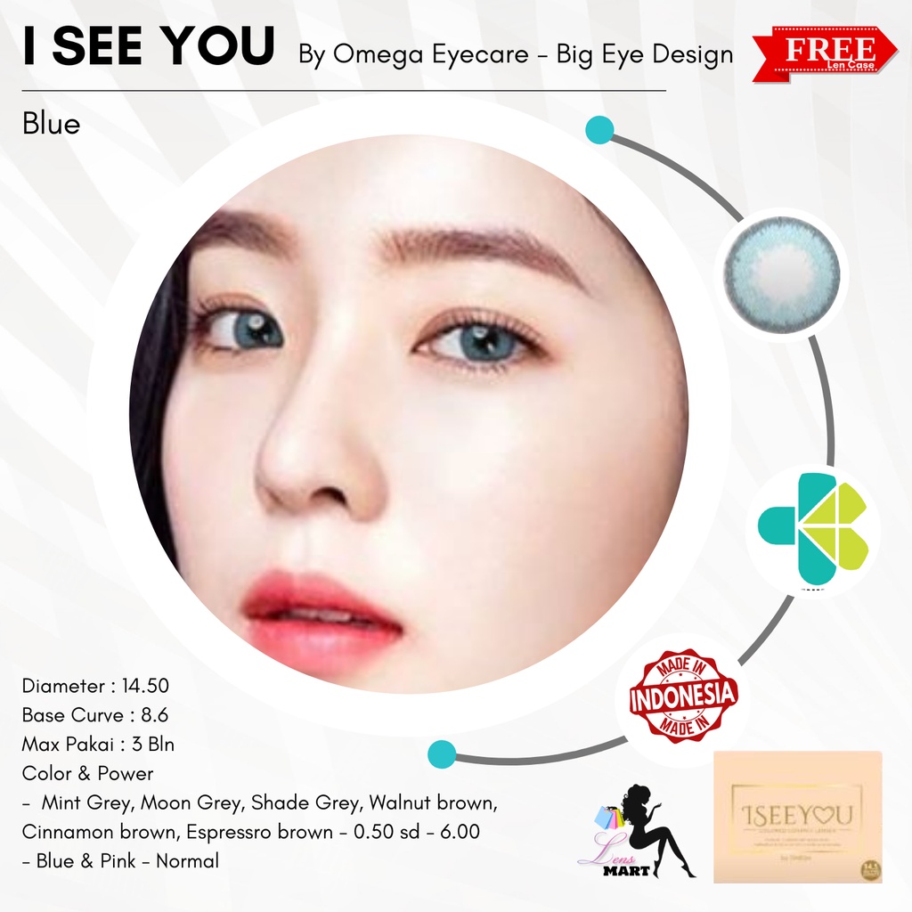 SOFTLENS I SEE YOU MINUS 4.50 SD 6.00 / FREE LEN CASE