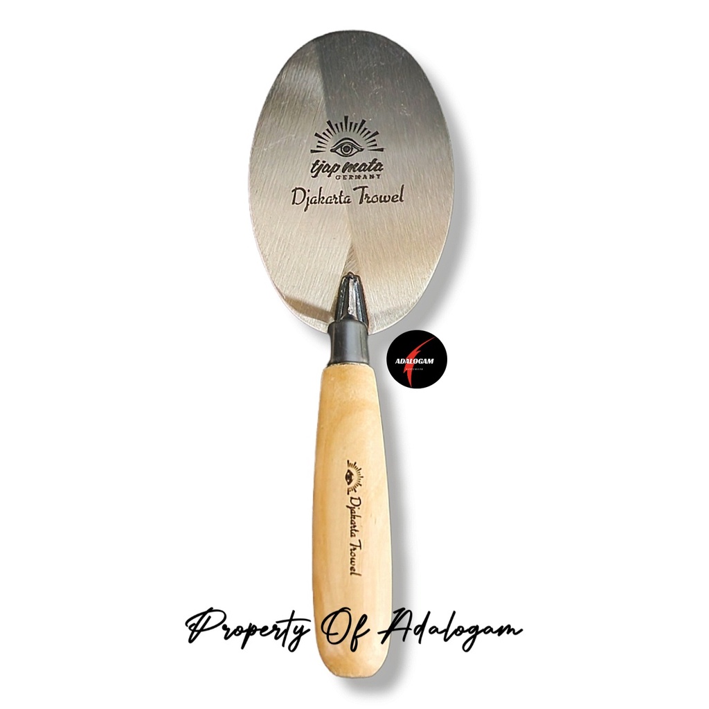 TJAP MATA Sendok Semen Model Djakarta 6 inch Gagang Kayu