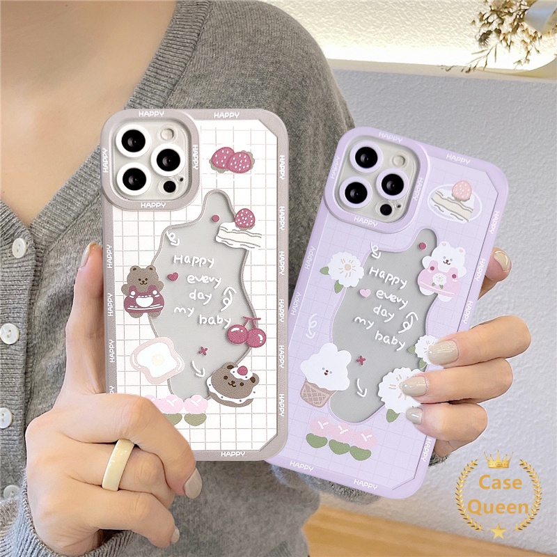 Soft Case TPU Transparan Shockproof Motif Kue Strawberry Untuk Infinix Hot 10 11 Play 9 Play Smart 6 5 11S 10 Lite